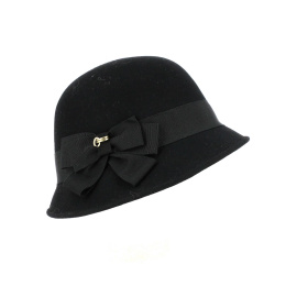copy of Maithe Grey Wool Felt Cloche Hat - Traclet