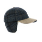 NAVY-BROWN Baseball Cap with Ear Flaps - Aurega