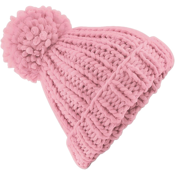 Pink Oversized Pom Pom Beanie - Traclet