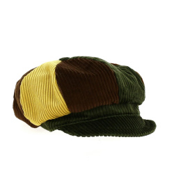 Multicolor Velvet Newsboy Cap - Faustmann