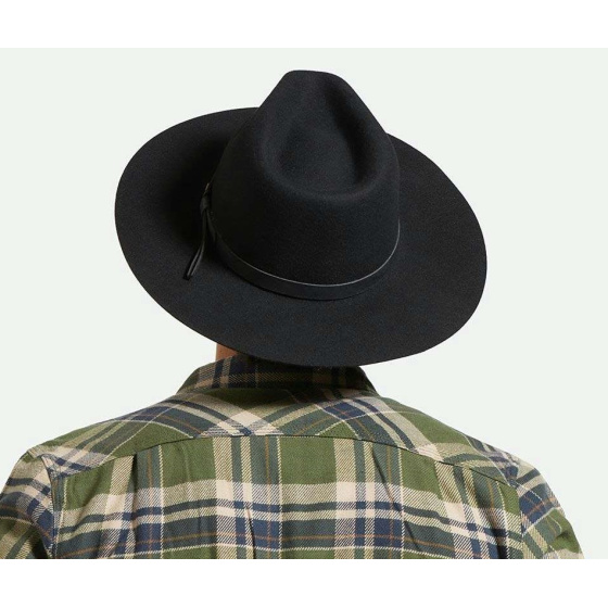 Chapeau Fedora Hawkins Feutre Noir - Brixton