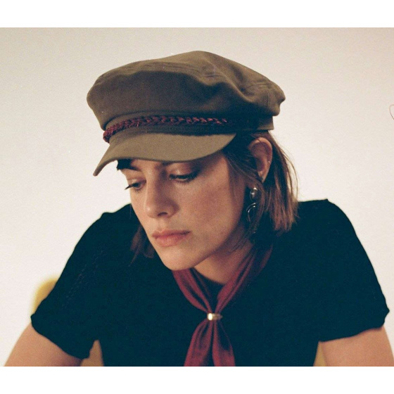 Olive Cotton Fiddler Sailor Cap - Brixton
