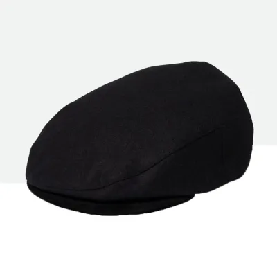 Hooligan Flannel Black Flat Cap - Brixton - Reference: 21345| Traclet Hat Shop