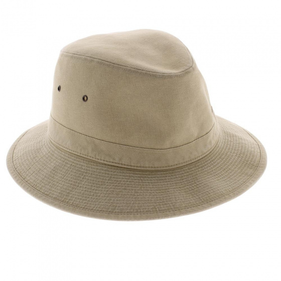 Safari hat Man / Woman Crambes: Beige cotton travel hat