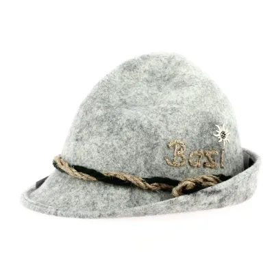 Chapeau Tyrolien BAZI Gris Chiné - Chapeau Dreispitz