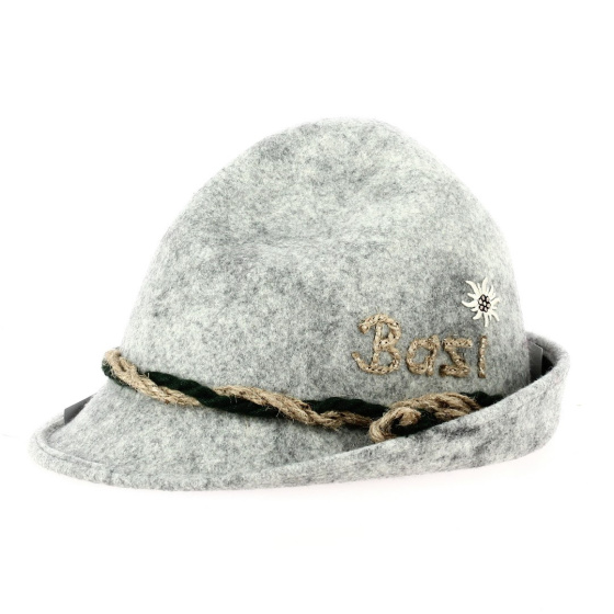 Chapeau Tyrolien BAZI Gris Chiné - Chapeau Dreispitz Chapeau Tyrolien BAZI Gris Chiné - Chapeau Dreispitz
