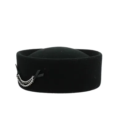 AIMEE Toque Black/Brown - Traclet Reference: 21349 | Traclet Millinery
