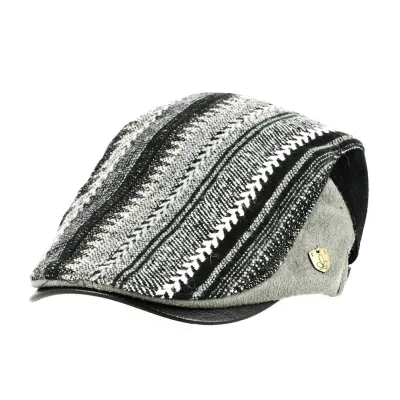 Casquette plate raye - Traclet  Reference : 21376 | Chapellerie Traclet