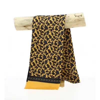 Yellow Leonard Silk Scarf - Traclet | Traclet Hat Shop