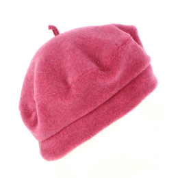 Candy Pink Fleece Basque Beret - Traclet
