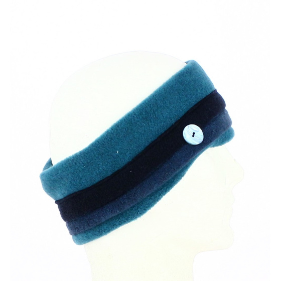 Turquoise fleece headband - Traclet Hat Shop