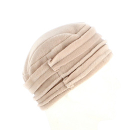 Light Beige Denise Fleece Beret - Traclet