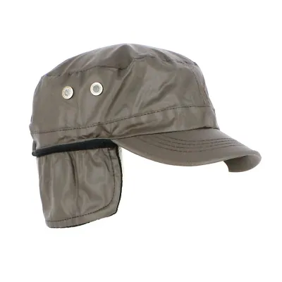 Brown Army Cap with Ear Flaps - Traclet Reference: 21386 | Chapellerie Traclet