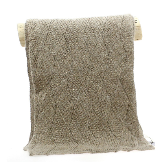 Beanie - Scarf & Gloves Set knitted beige glitter - Traclet