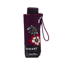 Parapluie Mini Ultra Slim Fleurs pensées - Isotoner