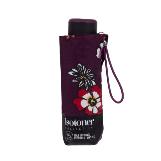 Mini Ultra Slim Pansy Flowers Umbrella - Isotoner