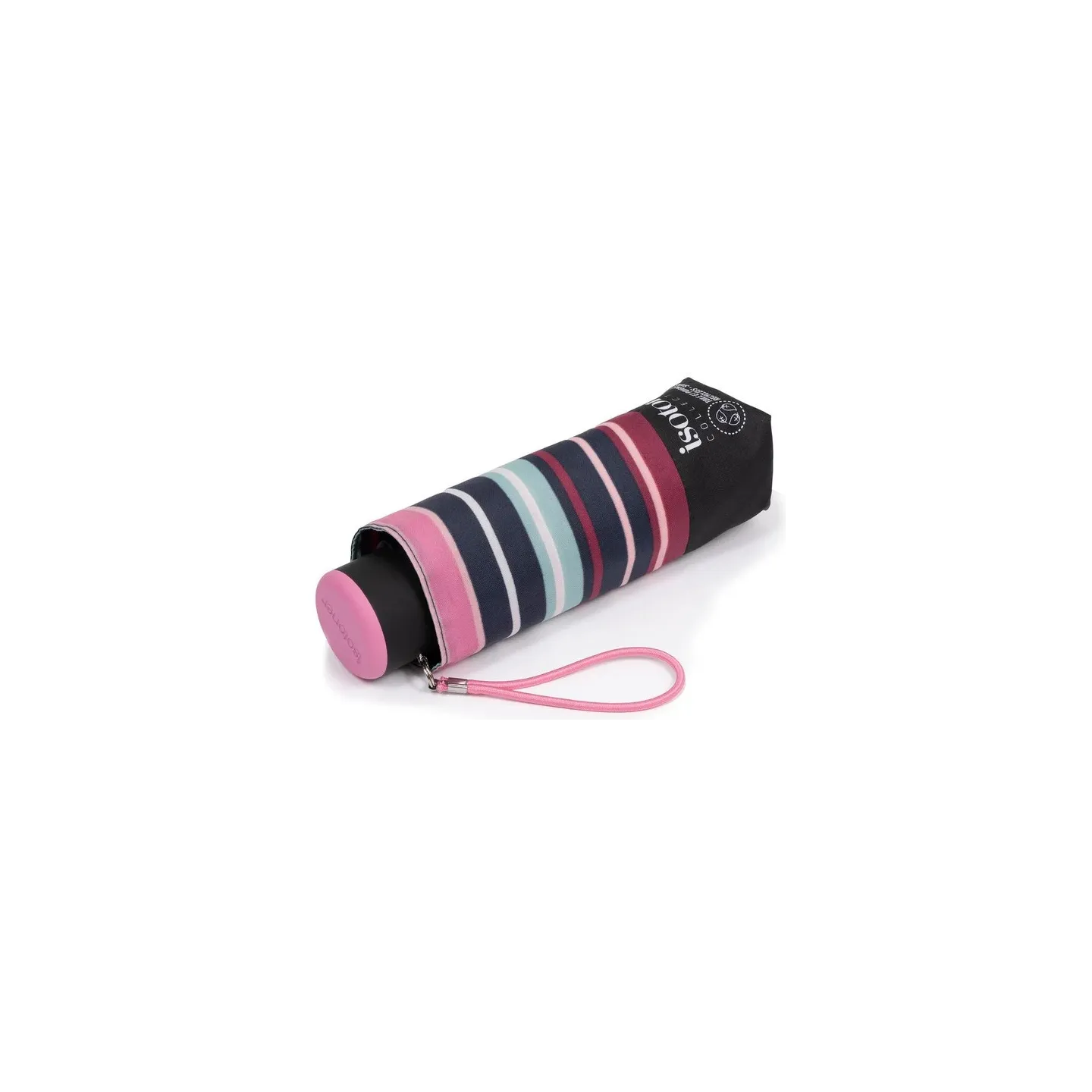 Parapluie Mini Ultra Slim Rayure blush - Isotoner