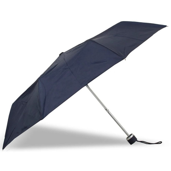Navy 3-Section Manual Opening Umbrella - Isotoner