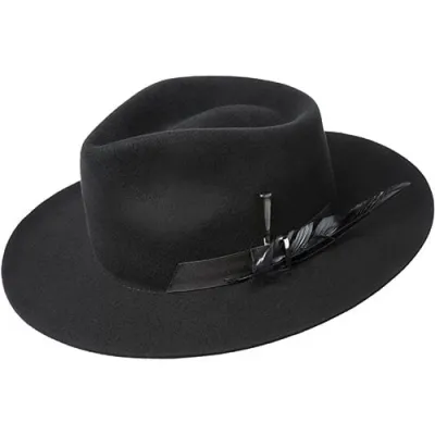 Bailey Barksdale Black Wool Felt Fedora Hat. Ref 21449