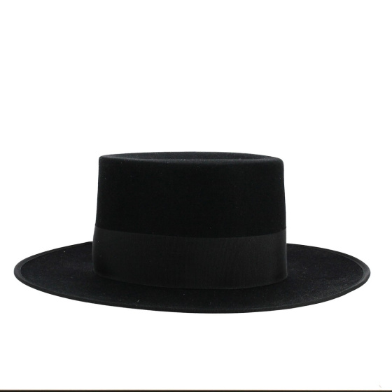 Chapeau Cordobes Noir Feutre Poil