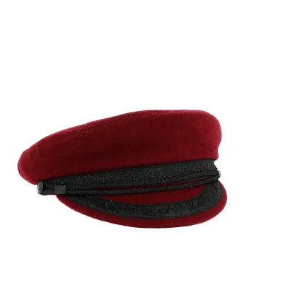 Casquette Marin Camaret Bordeaux en Laine-Traclet  Reference : 21434 | Chapellerie Traclet