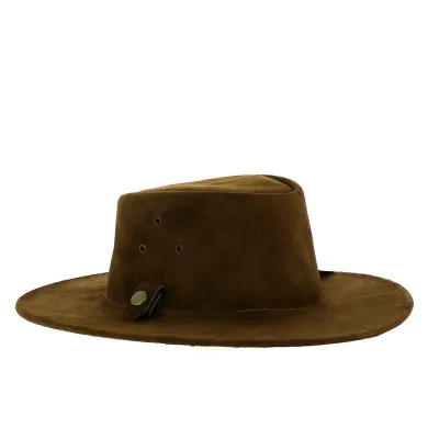 Chapeau Vaca australien Cuir Camel - Aussie Apparel Reference : 21329| Chapellerie Traclet