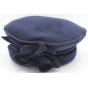 copy of Navy Blue Knotted Fleece Beret - Traclet