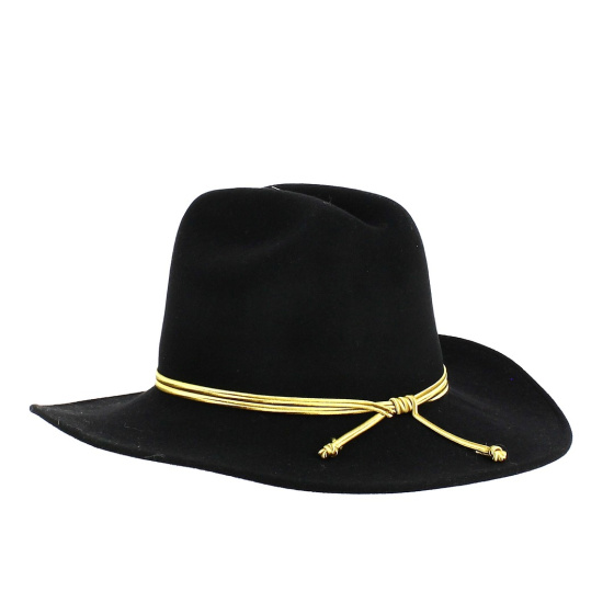 Chapeau Confédéré Officier Laine Noir