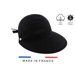 Camila Large Visor Cap Black UPF 50+ - Traclet