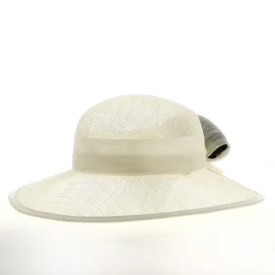 CORALIE Ivory Ceremonial Hat - Traclet Reference: 21471 | Traclet Hatmakers