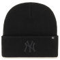 MLB NY Yankees Black Acrylic Beanie - 47 Brand