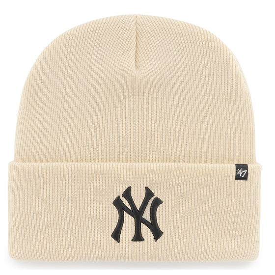 MLB NY Yankees Beige Acrylic Beanie - 47 Brand