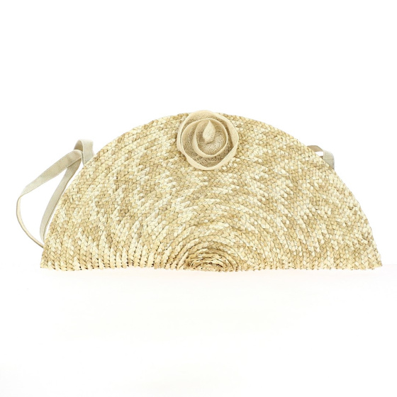 Half-Moon Straw Clutch - Traclet