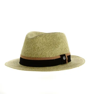 Beige Paper Straw Trilby Meridian Hat - Traclet Reference: 8008 | Traclet Hatters