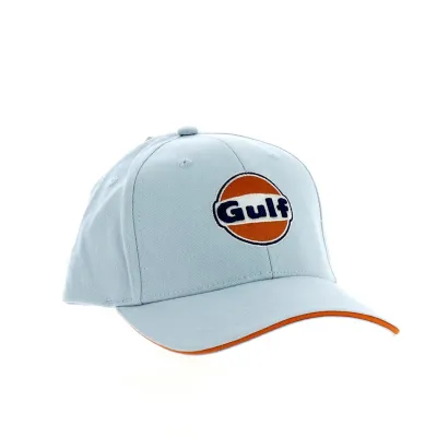 Gulf Sky Blue & Orange Cotton Cap - Traclet Reference: 21506 | Traclet Hat Shop