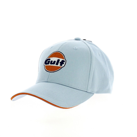 Gulf Sky Blue & Orange Cotton Cap - Traclet