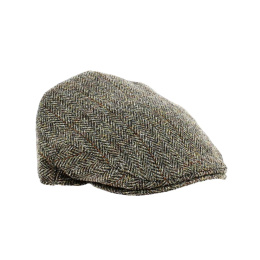 Brown BALMORAL HARRIS Tweed Flat Cap - Christys'London