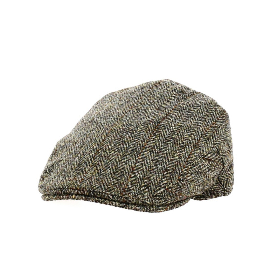 Brown BALMORAL HARRIS Tweed Flat Cap - Christys'London