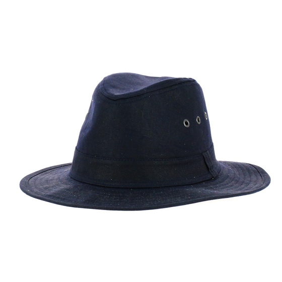 Navy Sologne Waxed Cotton Hat
