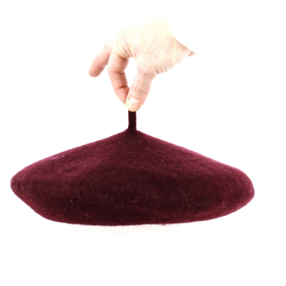 Burgundy Wool Beret - Traclet