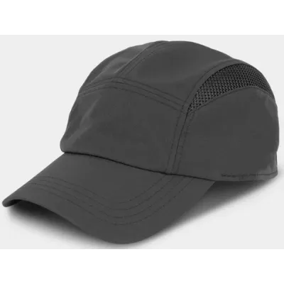 Black 5 Panel Strapback Cap - Tilley Reference: 21534| Traclet Hat Shop