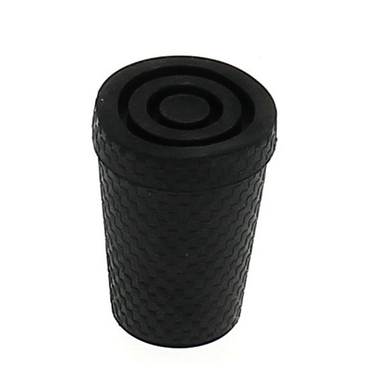 Walking stick tip - Black rubber 16mm for metal walking stick