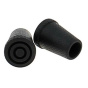 Walking stick tip - Black rubber 16mm for metal walking stick