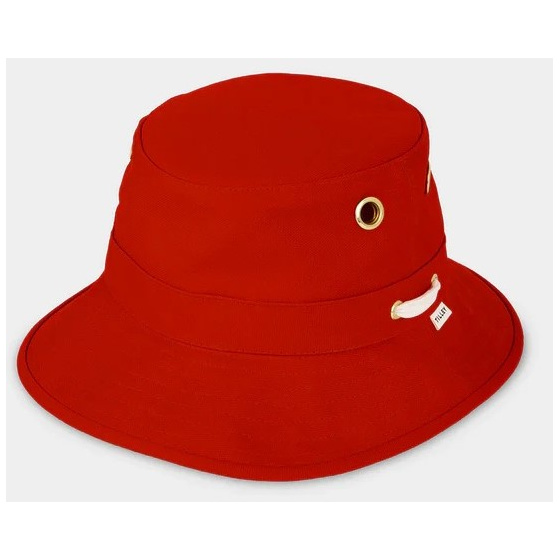 T1 Bucket Red UPF 50+ Bucket Hat - Tilley
