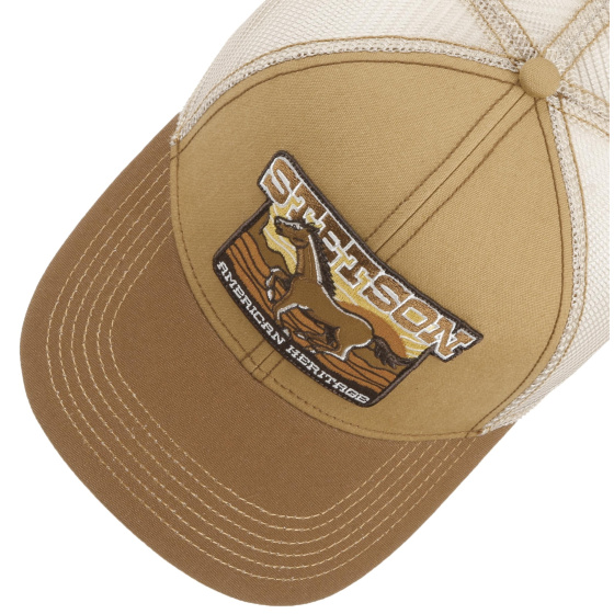 Casquette Baseball Trucker Mustang Beige - Stetson