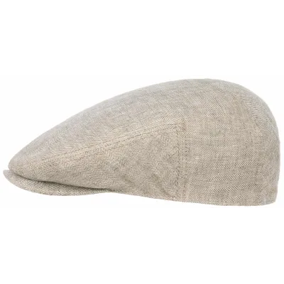 Casquette Plate Kent Modesto Lin Beige UPF 40+ - Stetson  référence 21578 chapellerie traclet