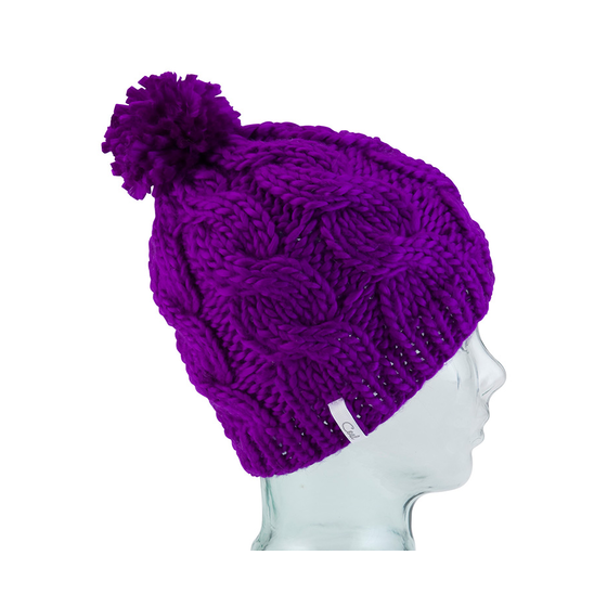 The Rosa Purple Beanie - Coal