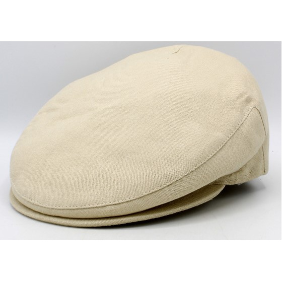 Flat Cap Sander Beige Linen & Cotton - Traclet