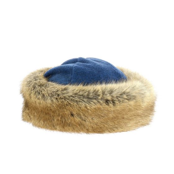 Marmot Toque grey fleece & beige faux fur - Traclet