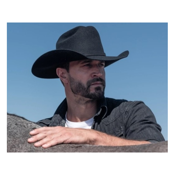 Western Cattleman Wool Felt Hat Black - American Hat makers
